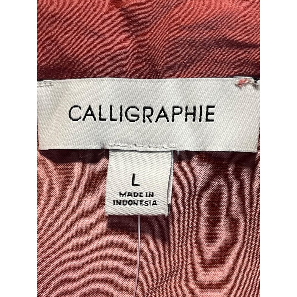 Calligraphie Womens Rust Button-Up Collared Shirt… - image 6